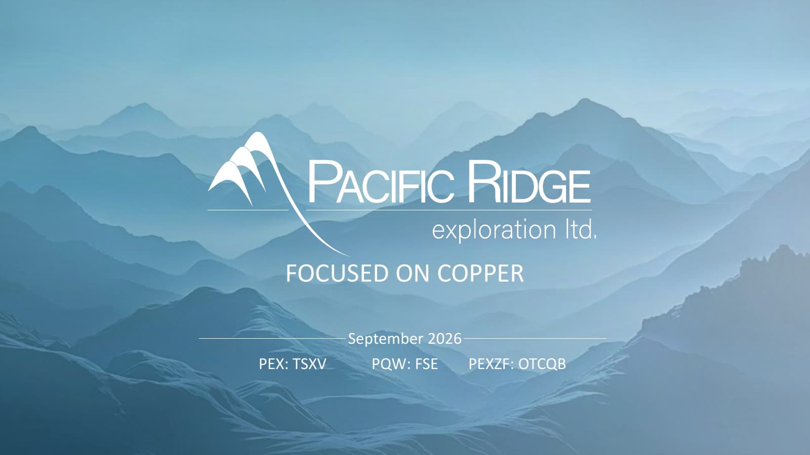 Cover of the Pacific Ridge investor presentation