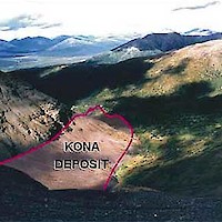 View overlooking the north end of the Kona deposit